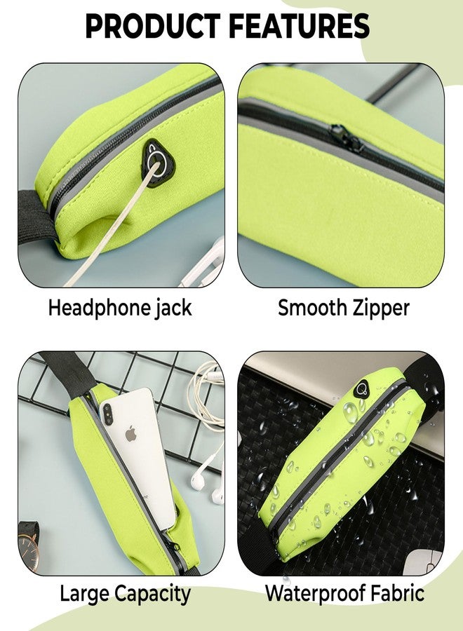 Kraptick Running Waist Belt | Adjustable, Waterproof & Sweatproof Jogging Belt | Sports Waist Pouch for Phone, Keys & Money | Lightweight Fitness Belt for Running, Gym, Cycling & Walking (Green) - Image 4