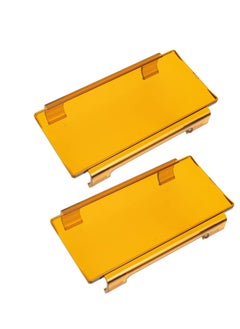 Generic 2 Pack Car LED Lampshade Light Bar Covers, Premium Plastic Tail Lamp Cover, Suitable for Off Road Transparent Square Lamp Shade  - Image 1
