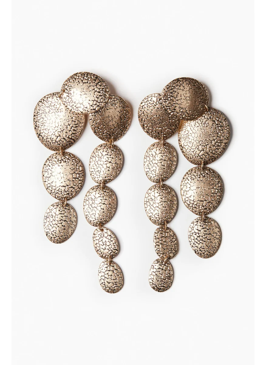 اتش اند ام Metal-Disc Pendant Earrings