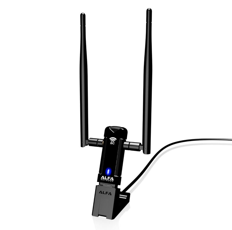ALFA Network AWUS036AC Long-Range Wide-Coverage Dual-Band AC1200 USB Wireless Wi-Fi Adapter w/High-Sensitivity External Antenna - Windows, MacOS & Kali Linux Supported - Image 1