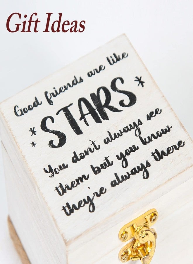 J JACKCUBE DESIGN JACKCUBE DESIGN Friendship Keepsake Box, Wooden Gift Memory Box with Hinged Lid, Trinket, Jewelry, Gift Card, Souvenir Storage Holder- MK1063A - Image 4