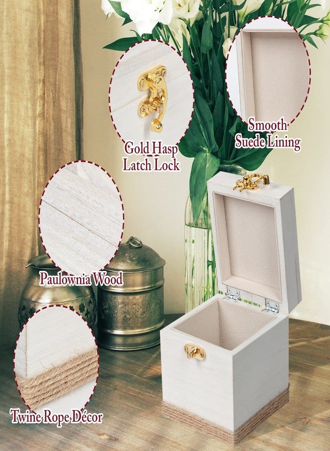 J JACKCUBE DESIGN JACKCUBE DESIGN Friendship Keepsake Box, Wooden Gift Memory Box with Hinged Lid, Trinket, Jewelry, Gift Card, Souvenir Storage Holder- MK1063A - Image 3