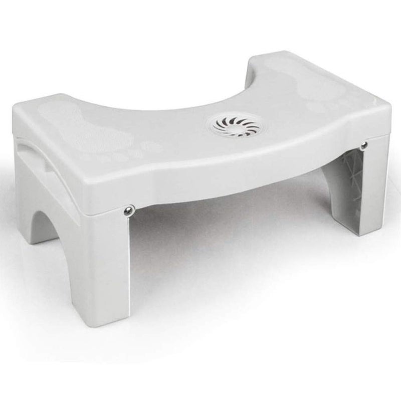 NOBILEA About Space Foldable Non Slip Toilet Step Stool with Air Freshener Slot White - Image 1