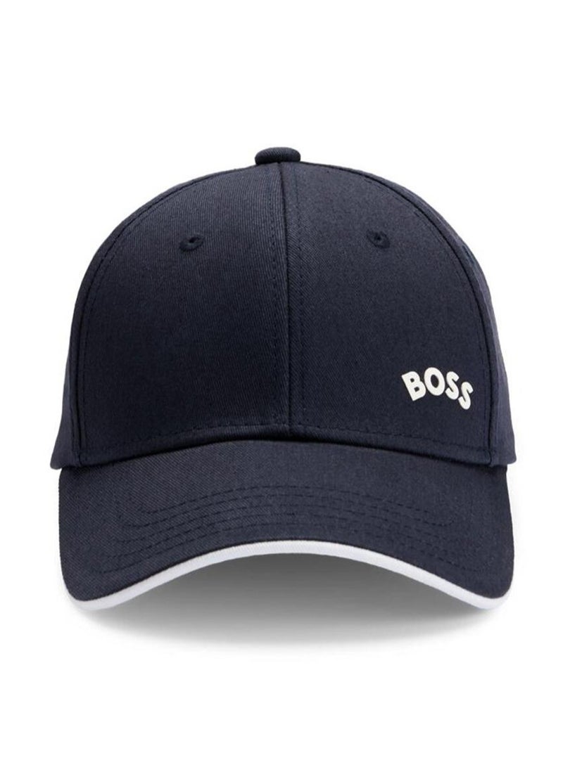 BOSS قبعة بيسبول قطنية بتصميم شعار منحني للرجال من بوس - Image 1
