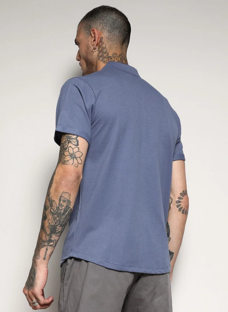 CAHOOT  Men's Prussian Blue Basic Shirt for Men | Best Price UAE