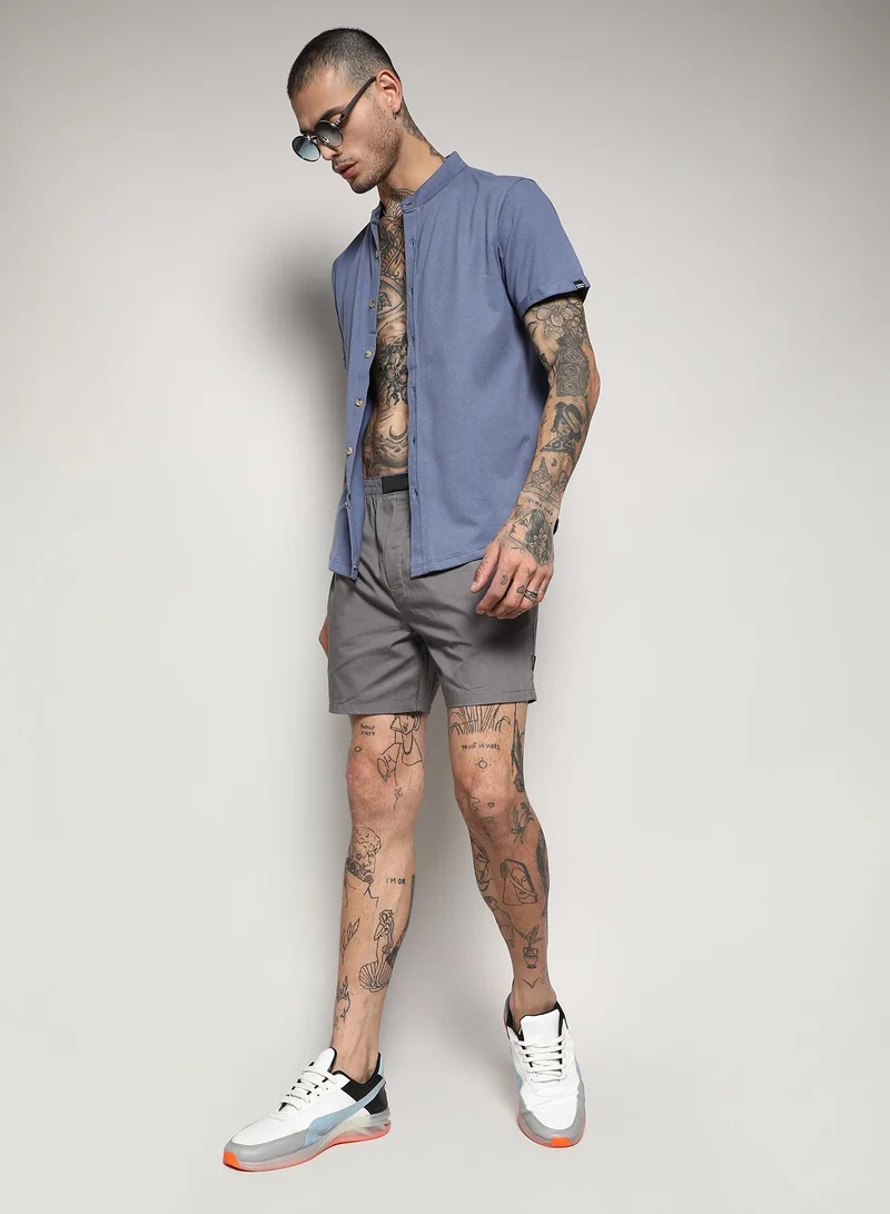 CAHOOT  Men's Prussian Blue Basic Shirt for Men | Best Price UAE
