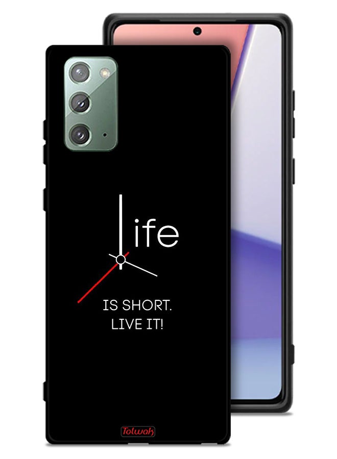 Tolwak Samsung Galaxy Note 20 5G Protective Case Cover Life Is Short Live It - Image 1