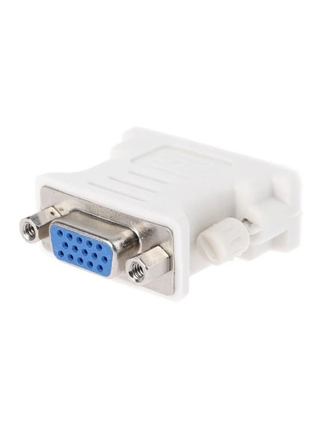 Taimi 4 pices DVI 24 Pin Male To VGA 15 Pin Female Converter Adapter White - Image 2