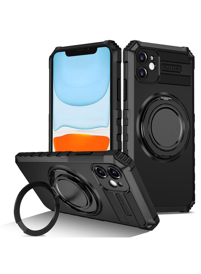 زبون جراب هاتف iPhone 11 مع حامل مغناطيسي دوار - Image 1