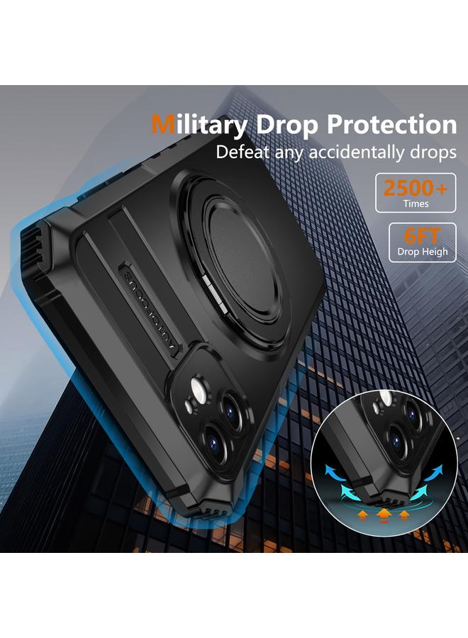 زبون جراب هاتف iPhone 11 مع حامل مغناطيسي دوار - Image 3