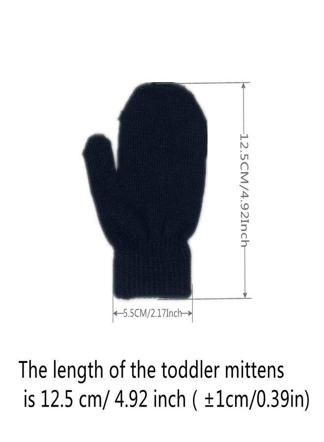 ENLAYER 6 Pairs Toddler Magic Stretch Mittens, Kids Winter Warm Knit Gloves for Little Girls Boys - Image 2