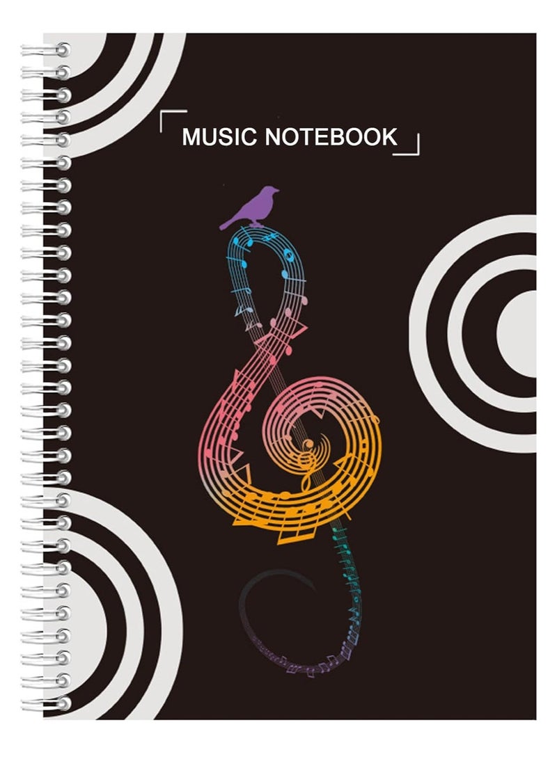 Generic Blank Sheet Music Notebook, Music Composition Manuscript Staff Notebook Music Manuscript Paper Manuscript Writing Paper Note-Book with 50 Pages, Large Spaces Lines - Image 1