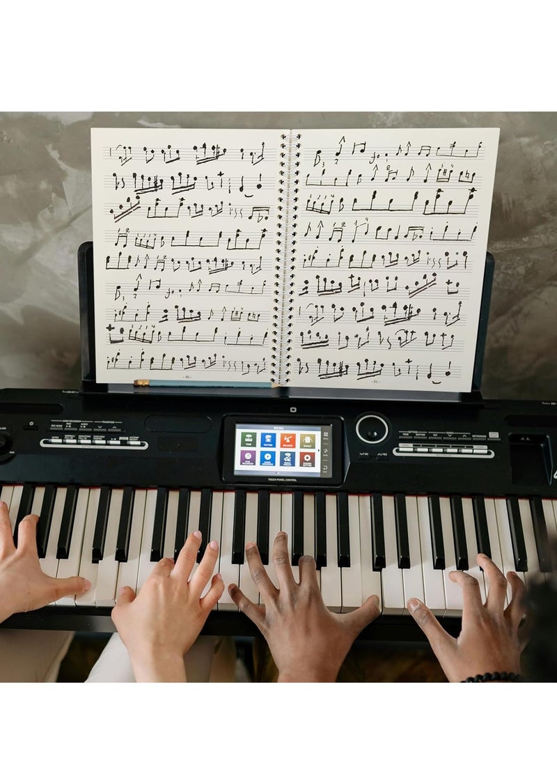 Generic Blank Sheet Music Notebook, Music Composition Manuscript Staff Notebook Music Manuscript Paper Manuscript Writing Paper Note-Book with 50 Pages, Large Spaces Lines - Image 5