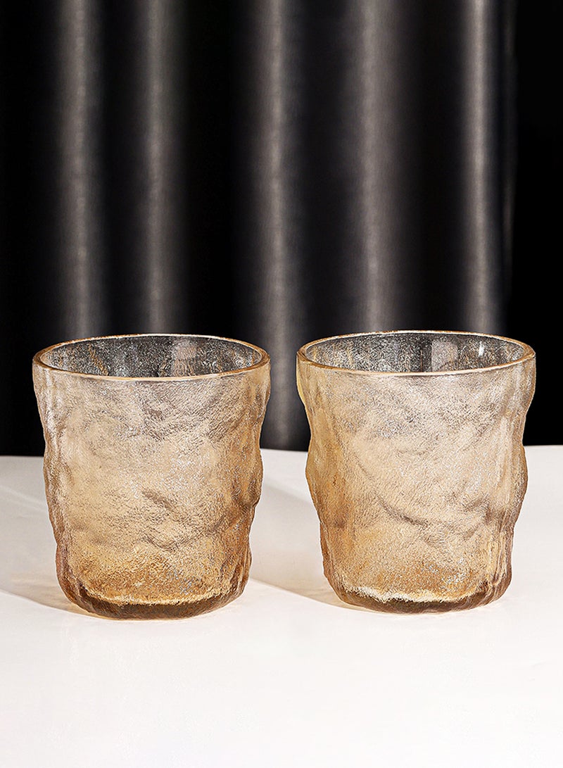 6-Piece Brown Textured Glass Drinking Cups – 280ML Each, Premium Decorative Glassware For Coffee，Water, Juice & Beverages - Image 5