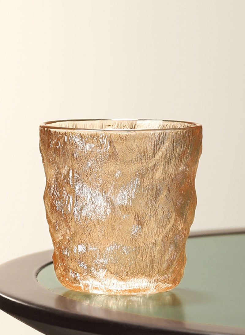 6-Piece Brown Textured Glass Drinking Cups – 280ML Each, Premium Decorative Glassware For Coffee，Water, Juice & Beverages - Image 4