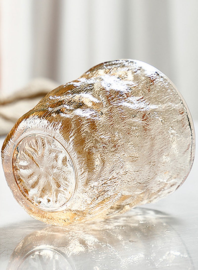 6-Piece Brown Textured Glass Drinking Cups – 280ML Each, Premium Decorative Glassware For Coffee，Water, Juice & Beverages - Image 2