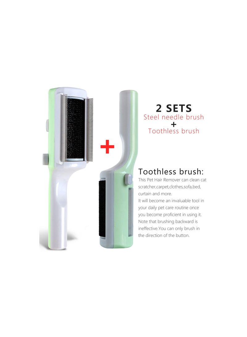 SOLARAE Pet Grooming Brush for Cats and Dogs, Effective Shedding Tool for Short and Long Hair, No Water Needed, Ideal for Indoor Cats and Rabbits, Removes Loose Fur (1 Pack) - Image 2
