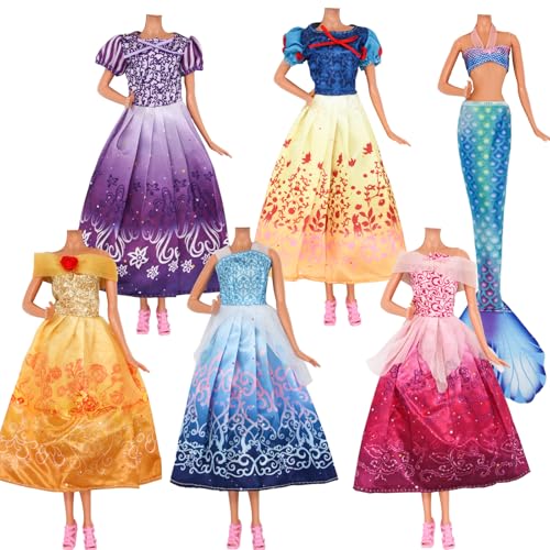 ZTWEDEN Classic Princess Dress for 115 inch Girl Dolls Wedding Party Dresses Gown for 30cm Girl Doll 6 Styles - Image 1