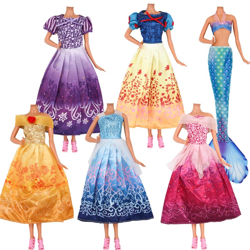 ZTWEDEN Classic Princess Dress for 115 inch Girl Dolls Wedding Party Dresses Gown for 30cm Girl Doll 6 Styles - Image 3