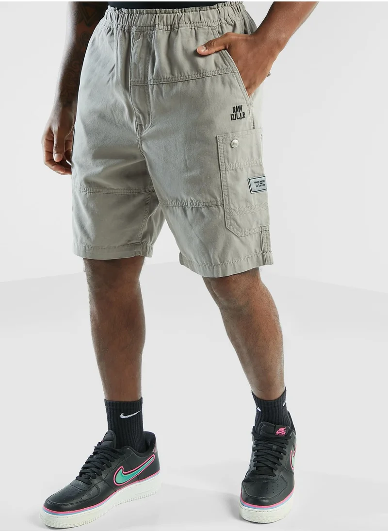 izzue Washed Canvas Cargo Shorts