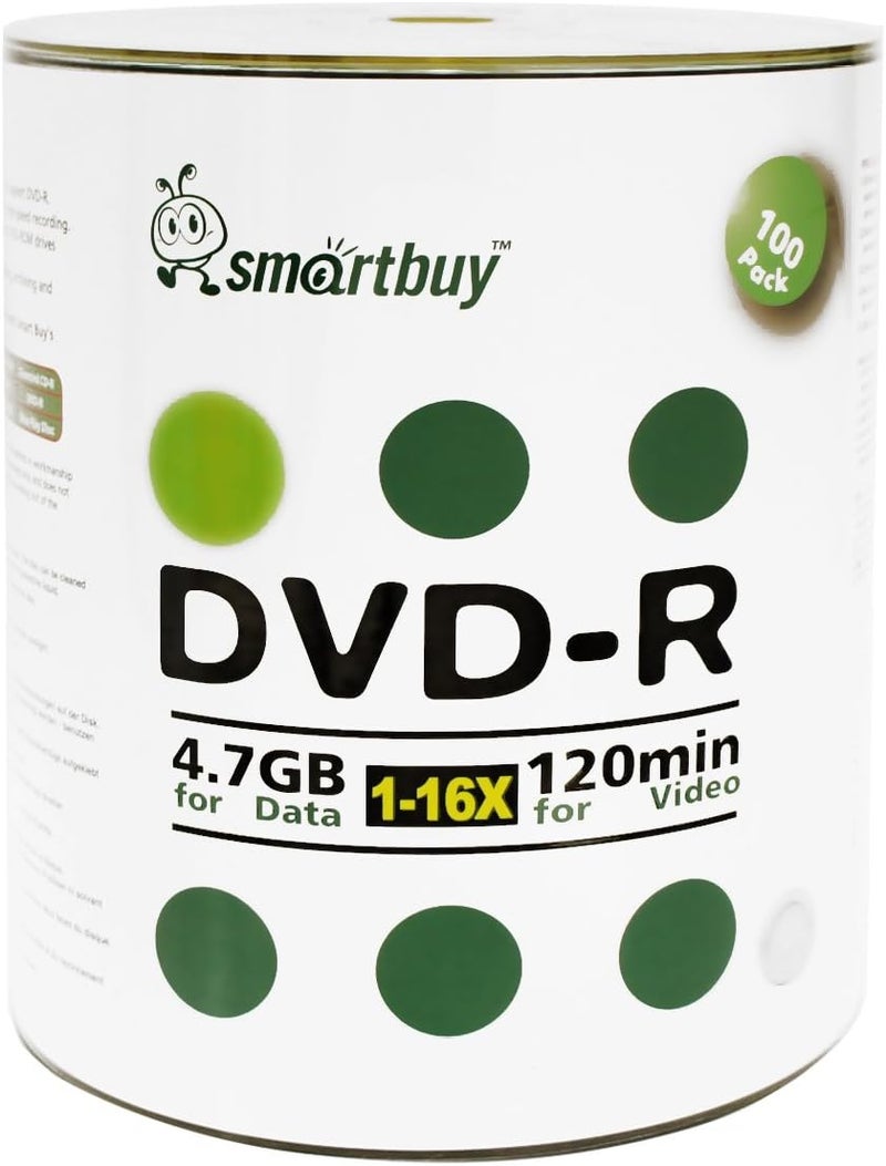 Smartbuy Smart Buy 200 Pack DVD-R 4.7gb 16x Logo Blank Data Video Movie Recordable Disc, 200 Disc 200pk - Image 1