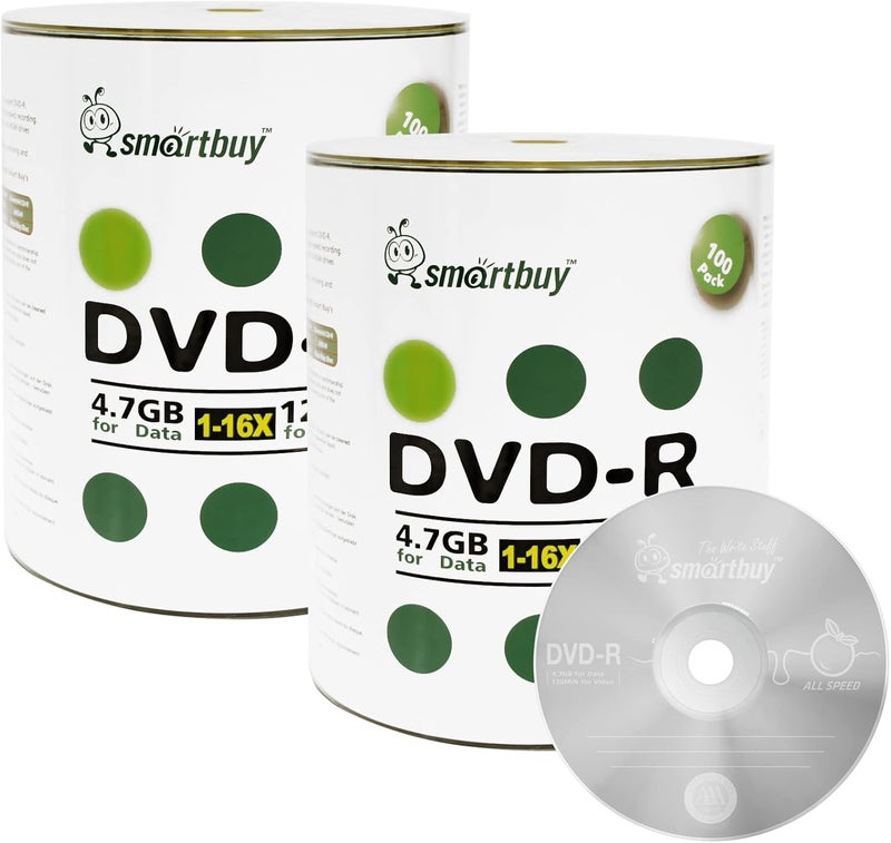 Smartbuy Smart Buy 200 Pack DVD-R 4.7gb 16x Logo Blank Data Video Movie Recordable Disc, 200 Disc 200pk - Image 3