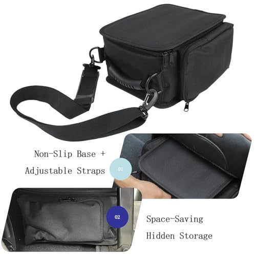 YOCTM 2-PACK Under Seat Storage Bag Organizers Compatible With Jeep Wrangler JK JL 2018 2019 2020 2021 2022 2023 2024 2025 Interior Accessories Extra Storage Black Oxford - Image 5