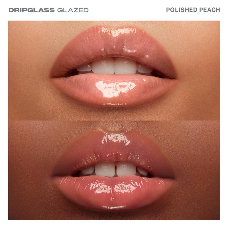 MORPHE Dripglass High Shine Lip Gloss - Semi-Sheer or Full Coverage Lip Color with Glass-Like Shine and Nonsticky Finish - Infused With Squalane & Vitamin E - Polished Peach (0.13 Fl Oz) - Image 2