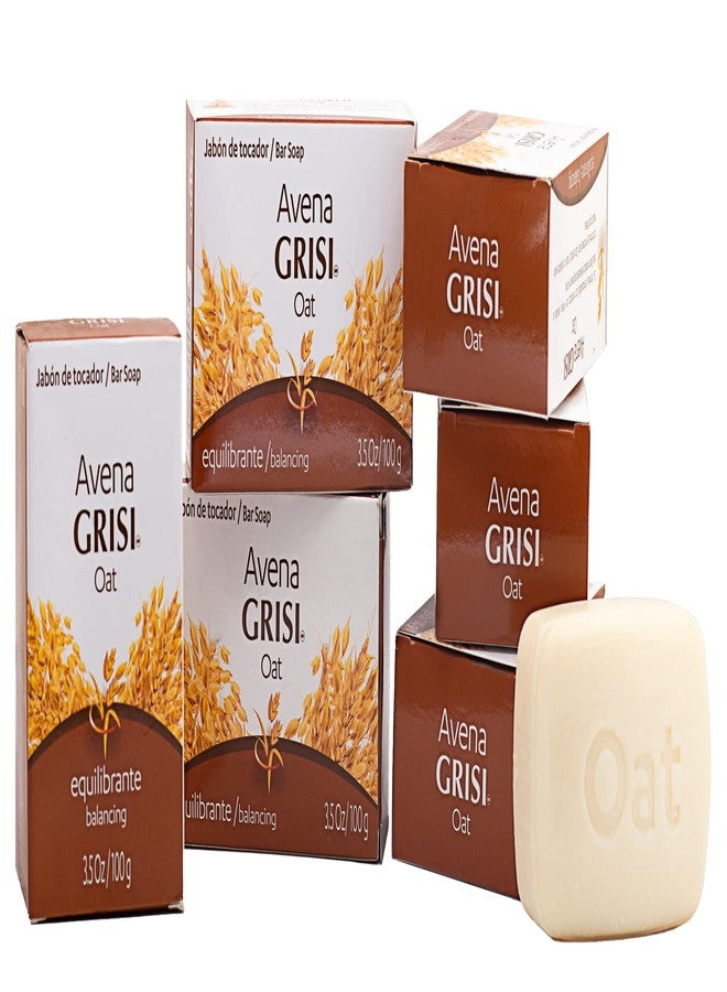 Grisi Oat Soap Cleansing Balancing Soap with Natural Oat Assists in Balancing your Skin and Moisturizing it Delicate Skin AntiAcne Exfoliating Bar Soaps., White, (Pack of 12) - Image 2