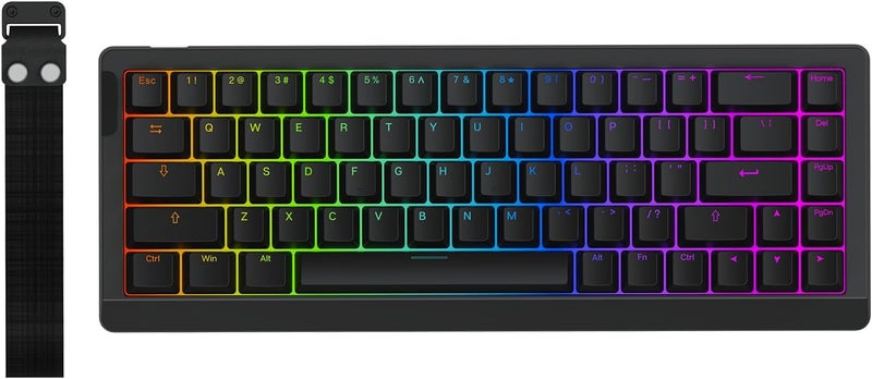 EPOMAKER HE68 Lite Hall Effect Gaming Keyboard, 8k Polling & 128K Scan Rate, 0.005mm Adjustable Trigger, 0.125ms Latency, 5-Layer Sound-Dampened, Snap Key, SOCD, A-RGB, Wired, Mac Software(Black) - Image 1