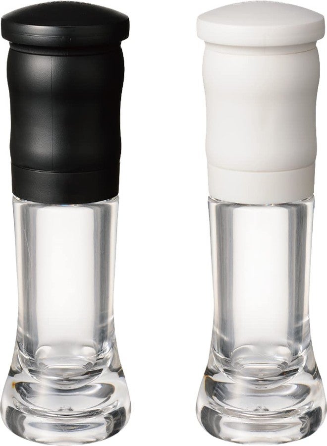 كيوسيرا مطحنة كيوسيرا، 40 مل (1.4 أونصة سائلة)، طقم من قطعتين، ملح وفلفل سيراميك، ملح كريستالي، ملح صخري، فلفل، بهارات، فلفل ياباني، وعاء توابل، ضبط درجة الخشونة، تنظيف ضد التحلل، CM-10-2P - Image 1