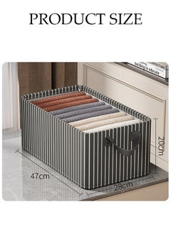 DUNISO 3pcs Wardrobe Clothes Organizer Foldable Closet Storage Organizer for Clothes Jeans Washable Closet Storage Boxes with Carrying Handles Cube Storage Bin for Home Bedroom Office  - Image 4