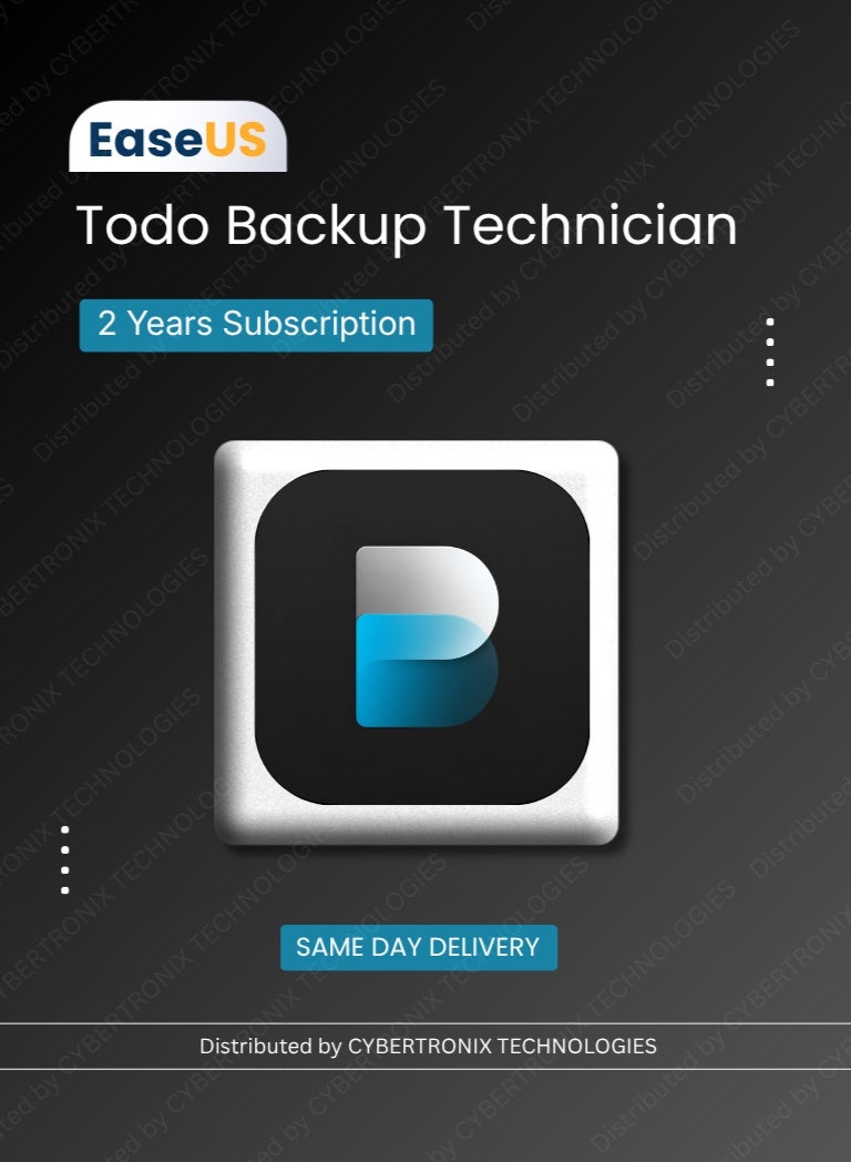 EaseUS Todo Backup Technician | Unlimited Devices for 2 Year | Digital License | SAME DAY DELIVERY