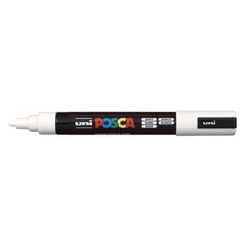 posca UNI-BALL MARKER PEN PC-1M - WHITE - SINGLE PEN - Image 1