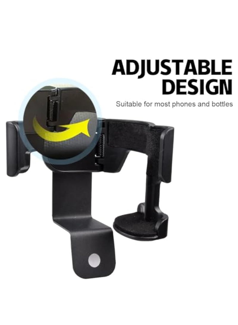 KASTWAVE 2 in 1 Car Cup Holder Phone Mount, Car Cup Holder Expander, Water Cup Drink Bottle Stand, Interior Accessories for Suzuki Jimny 2019 2020 2021 2022 2023 2024, Black - Image 3