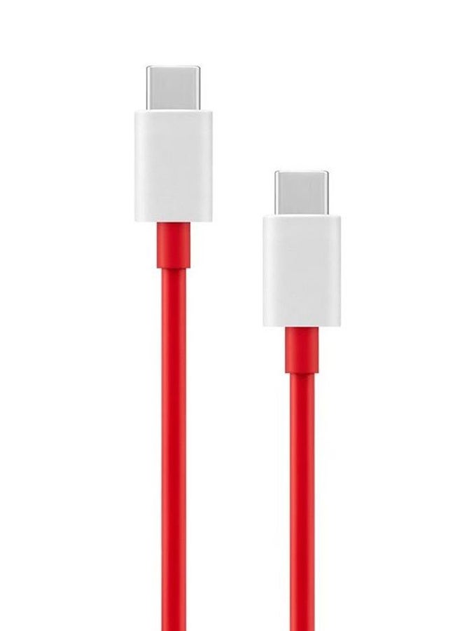 OnePlus Warp Charge Type-C to Type-C Cable 1m Red - Image 1