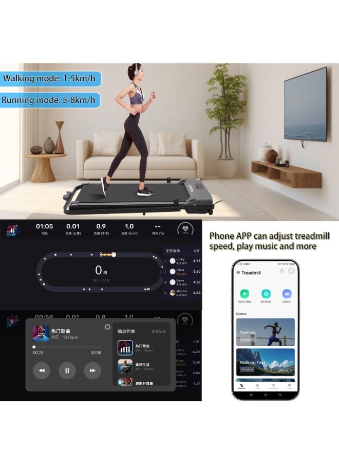 Foldable Walking Pad Treadmill Portable Treadmill with APP for Home Space Saving Design image 3