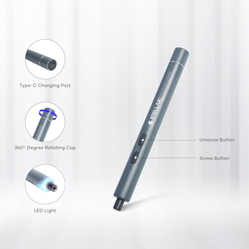 STELLAR DRIVE Cordless Electric Screw driver Kit | 3.6V Battery | 20-Piece Bit Set | 200 RPM | USB Type-C | Repair Tool Kit for Phone, Laptop, PC, Watch & Others - Image 3