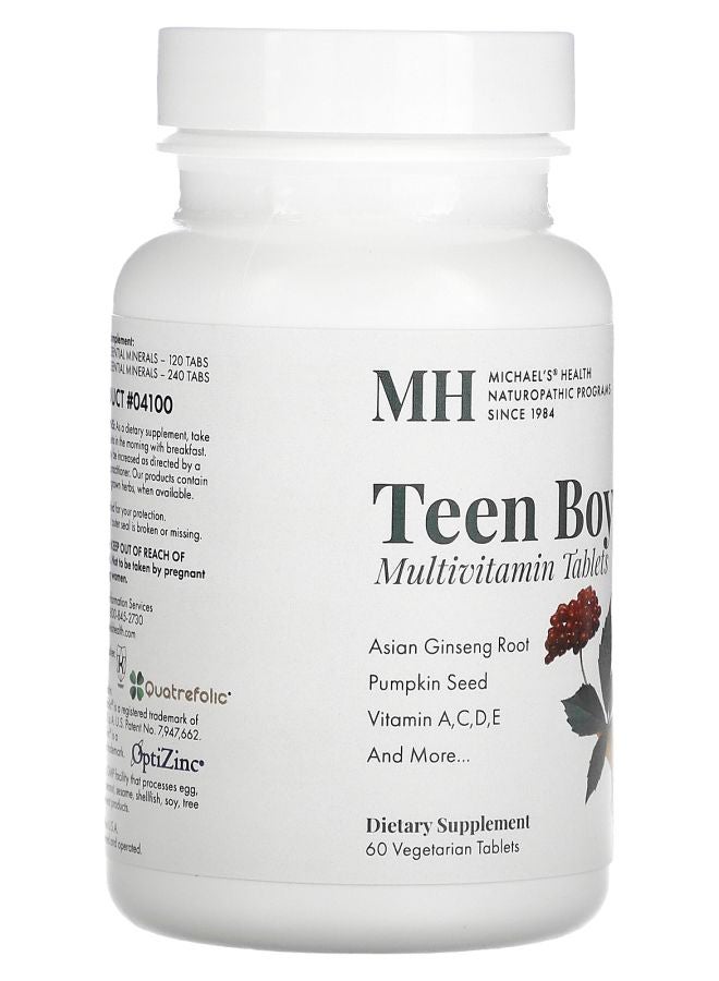 Michael's Naturopathic فيتامينات متعددة للمراهقين 60 قرص نباتي - Image 2