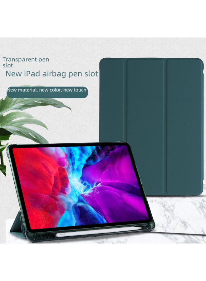 Digital Computer/ipad Protective Case - Ultra-thin Transparent Frosted Design Full Body Protection For Your Device-Color:Matcha Green (solid Bottom Shell)-Applicable Model:Ipad10 Generation (10.9inch /2022)/ipad11