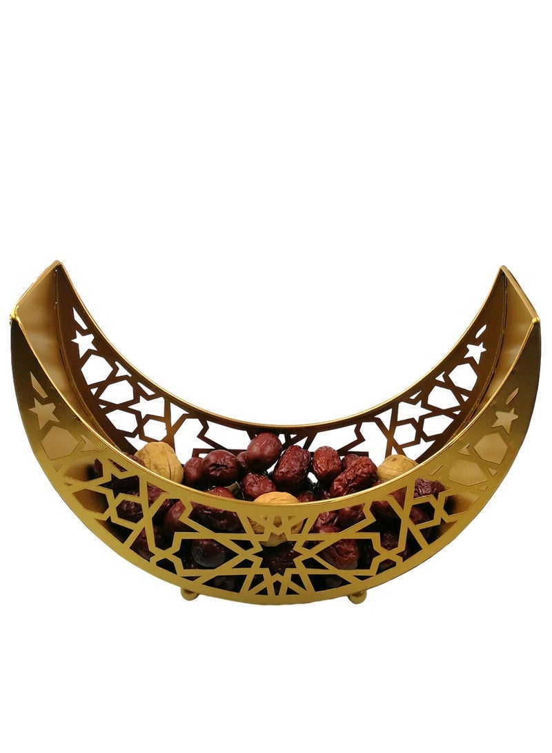 general Ramadan Metal Tray - Islamic Home Decor with Arabic Calligraphy, Hand-Engraved Rust-Free Iron Tray for Iftar/Gahwa, Eid Tableware & Gift Storage Box (SASO Certified) - Image 1