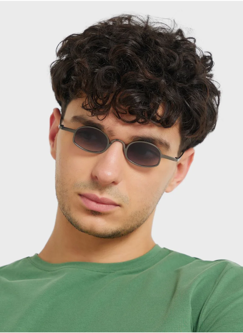 Seventy Five Mini Oval Retro Sunglasses