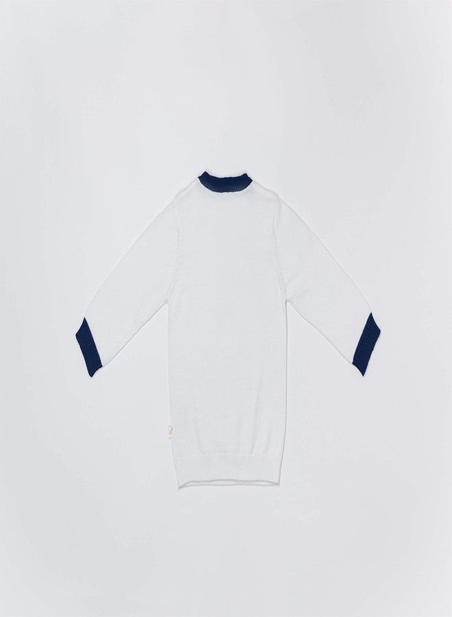 Hamleys H by Hamleys Infant Boy's Cotton Blend Round Neck Sweater (BGHAAB49_White - Image 2