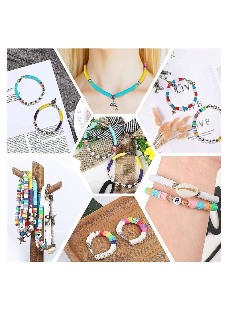 Y&D Bracelet Making Kit, 4800pcs Clay Beads DIY Craft Kit for Girl, For Bracelets, Necklaces, Crafts Girls Gift Set  - Image 4
