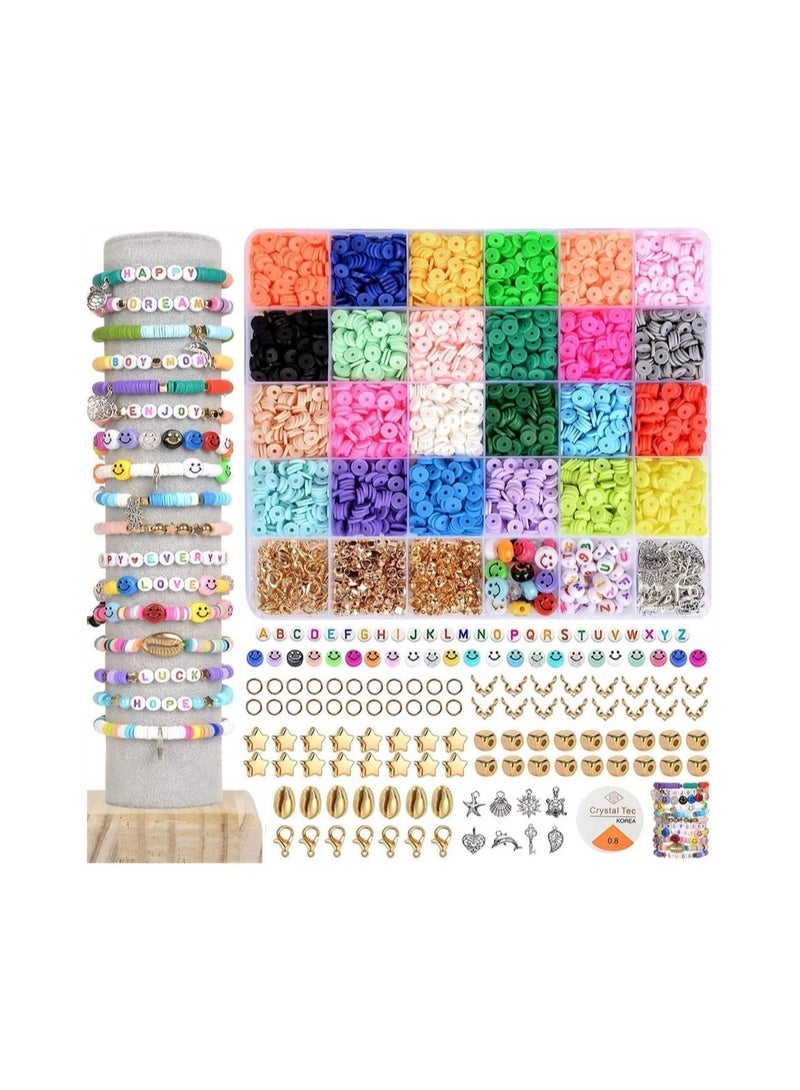Y&D Bracelet Making Kit, 4800pcs Clay Beads DIY Craft Kit for Girl, For Bracelets, Necklaces, Crafts Girls Gift Set  - Image 1
