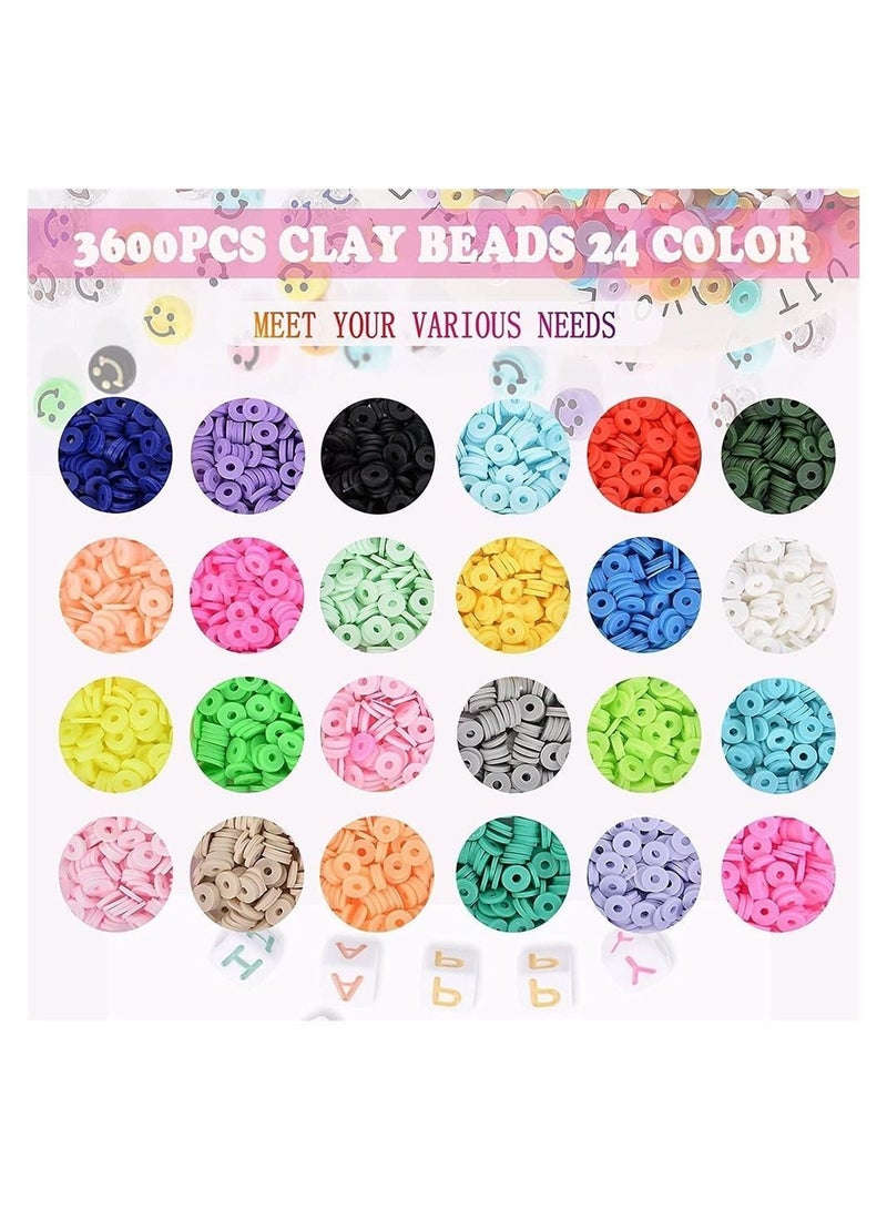 Y&D Bracelet Making Kit, 4800pcs Clay Beads DIY Craft Kit for Girl, For Bracelets, Necklaces, Crafts Girls Gift Set  - Image 5
