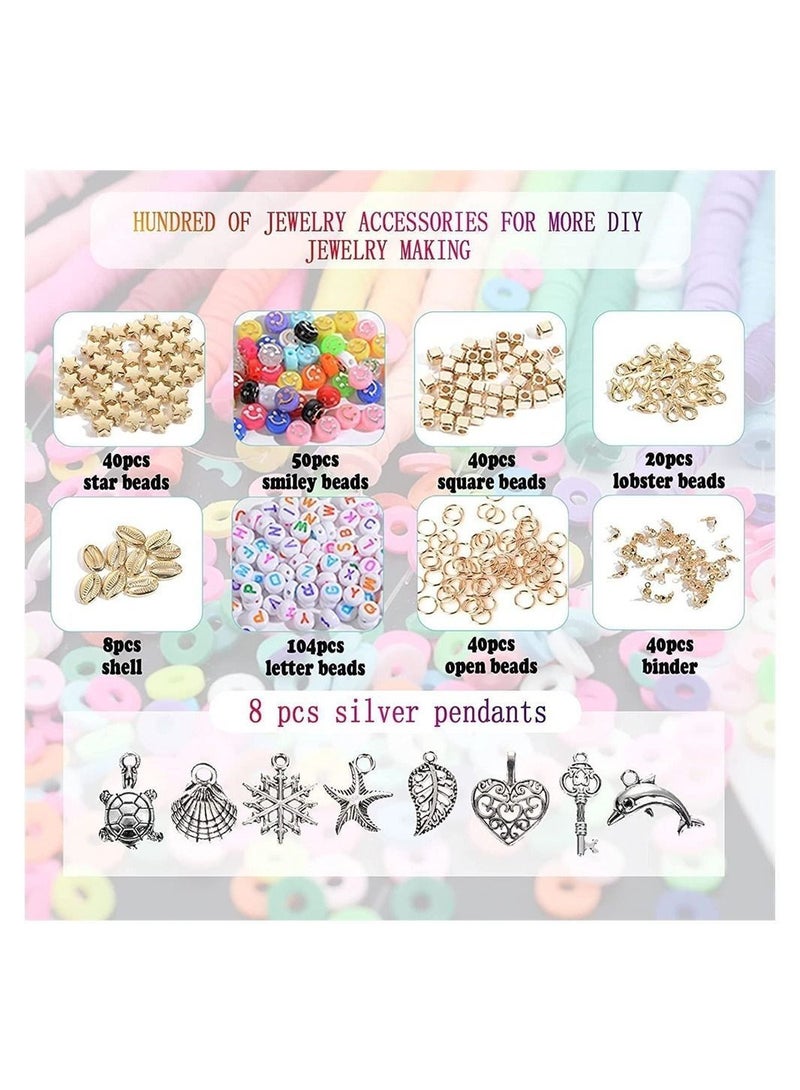 Y&D Bracelet Making Kit, 4800pcs Clay Beads DIY Craft Kit for Girl, For Bracelets, Necklaces, Crafts Girls Gift Set  - Image 2