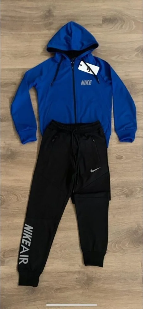 مافي بونجوك كيدز Blue Beads Kids Nike Blue Hooded Super Quality Tracksuit Set