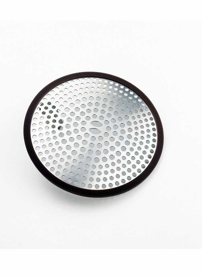 KASTWAVE Drain Strainers 304 Stainless Steel Hair Catcher Shower Drain Cover with Silicone Bathtub Hair Stopper Bathroom Hair Trap Floor Drain Protector Matte White 4.33 Inches Round Flat (White) - Image 3