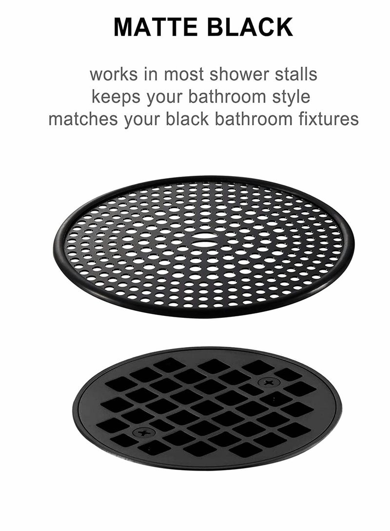 KASTWAVE Drain Strainers 304 Stainless Steel Hair Catcher Shower Drain Cover with Silicone Bathtub Hair Stopper Bathroom Hair Trap Floor Drain Protector Matte White 4.33 Inches Round Flat (White) - Image 5